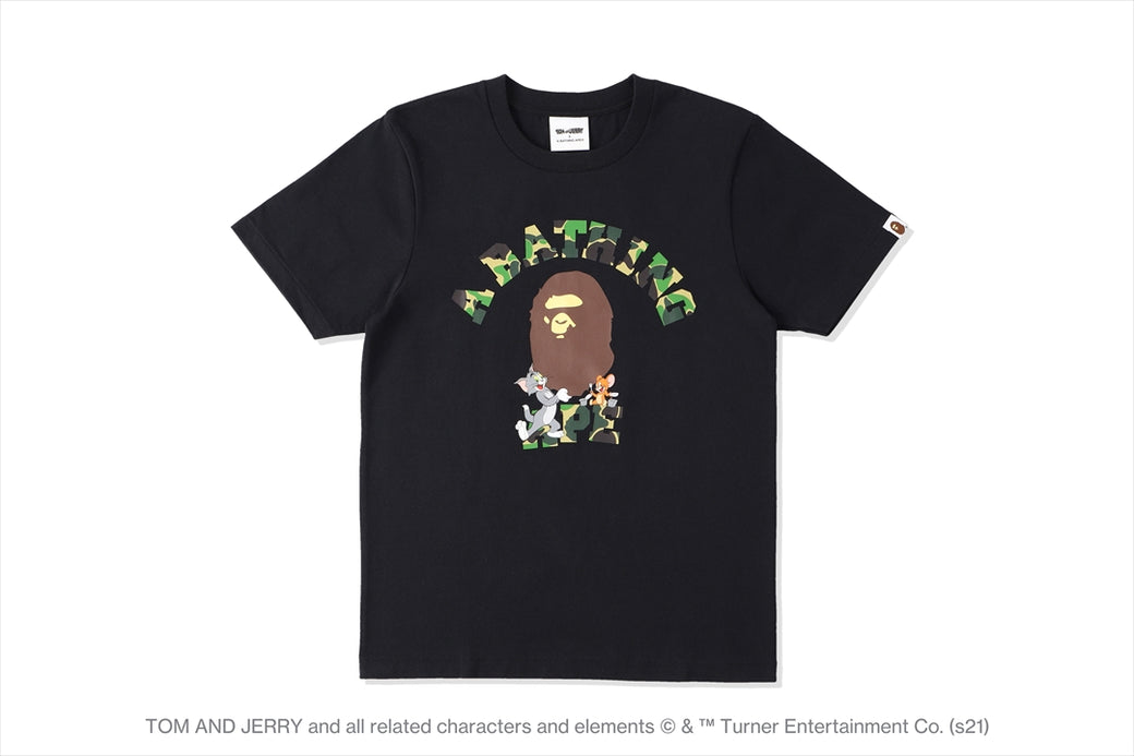 【 BAPE X TOM AND JERRY 】COLLEGE TEE