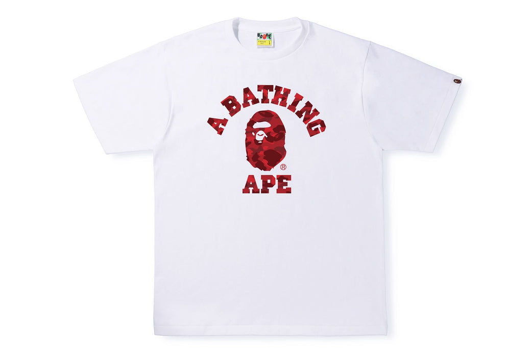 COLOR CAMO COLLEGE TEE | bape.com