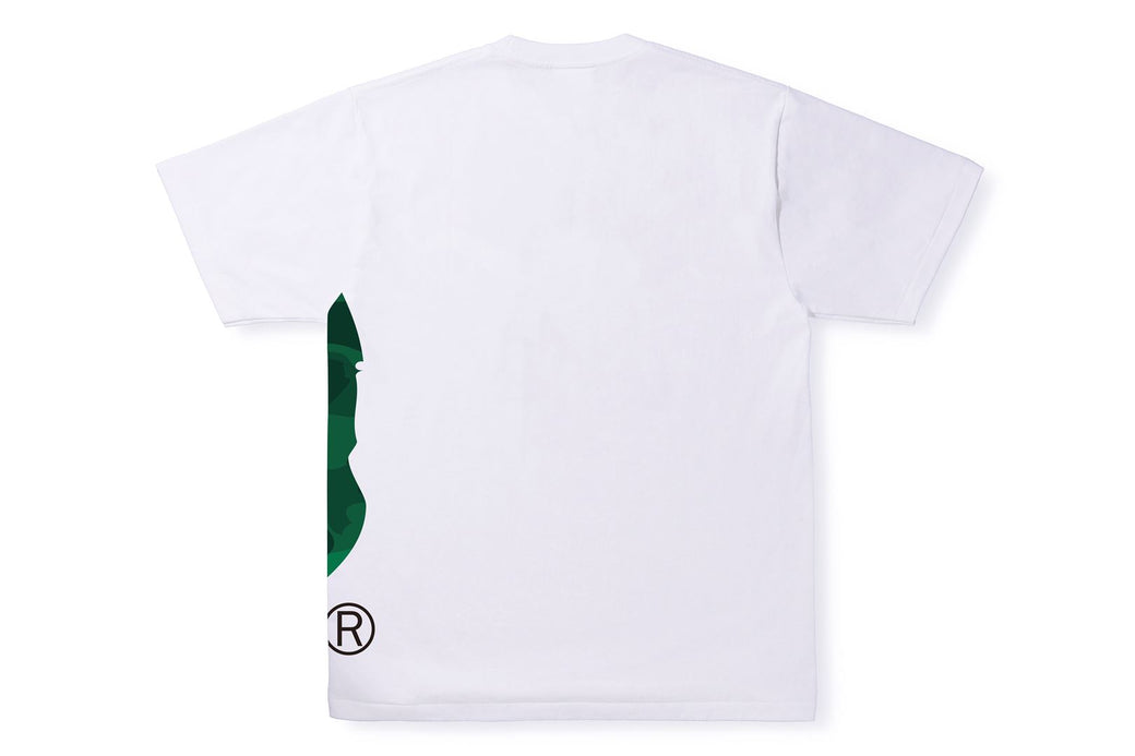 Bape camo green side popular ape head tee