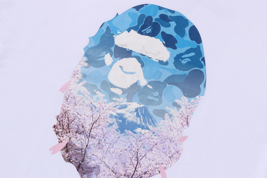 SAKURA PHOTO APE HEAD TEE | bape.com