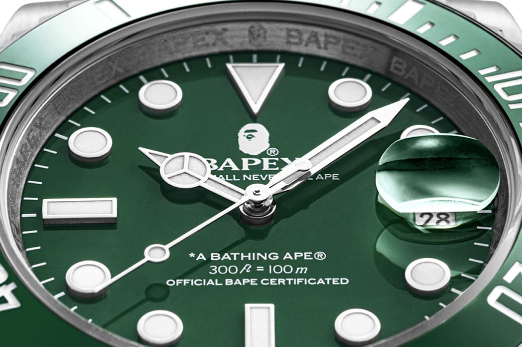 A BATHING APE TYPE 1 BAPEX GREENメンズ - 腕時計(アナログ)