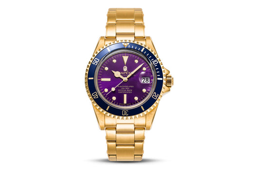 ブルーダイヤルA BATHING APE Classic Type1 Bapex Purple - 腕時計(アナログ)