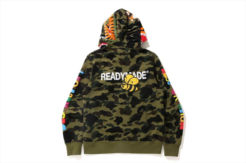 【 BAPE X READYMADE 】TIGER SHARK WIDE FULL ZIP HOODIE