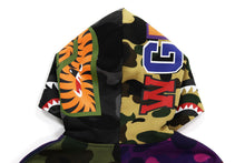 MIX CAMO CRAZY SHARK ZIP HOODIE