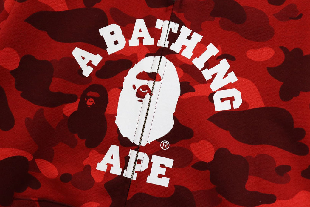 Bape Color shops Camo College (Red)