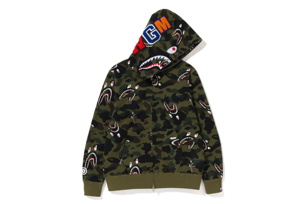 SHARK 1ST CAMO SHARK FULL ZIP HOODIE | bape.com