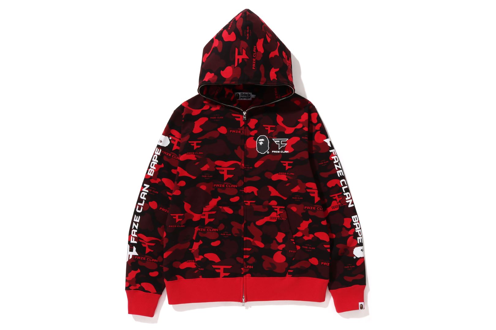 Red bathing ape hoodie sale