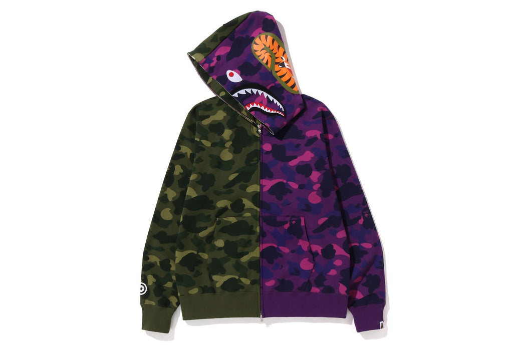 COLOR CAMO SHARK FULL ZIP HOODIE | bape.com