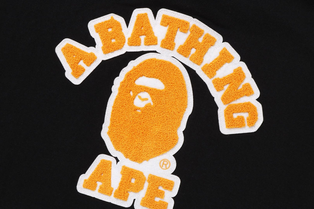 COLLEGE PATCHED OVERSIZED FULL ZIP HOODIE | bape.com