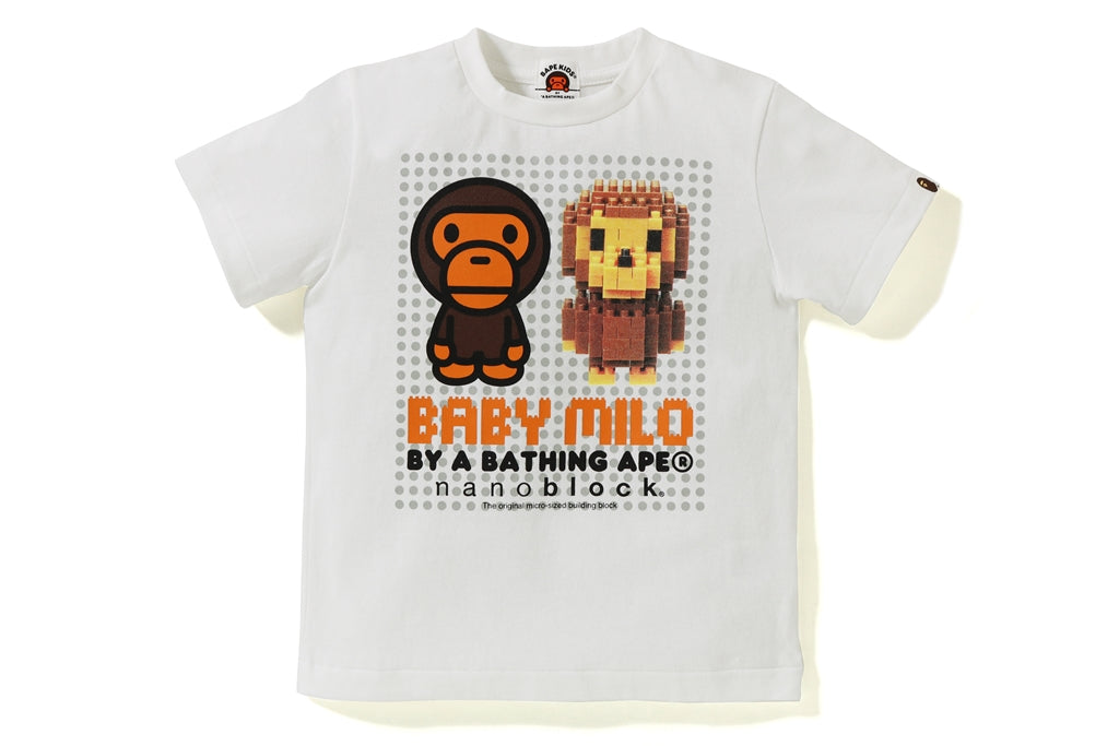 BAPE × NANOBLOCK 】BABY MILO TEE #1 | bape.com