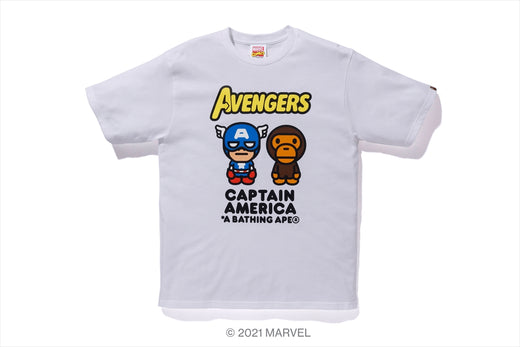 【 BAPE X MARVEL 】MILO CAPTAIN AMERICA TEE