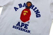 【 BAPE X DC 】BABY MILO SUPERMAN COLLEGE TEE