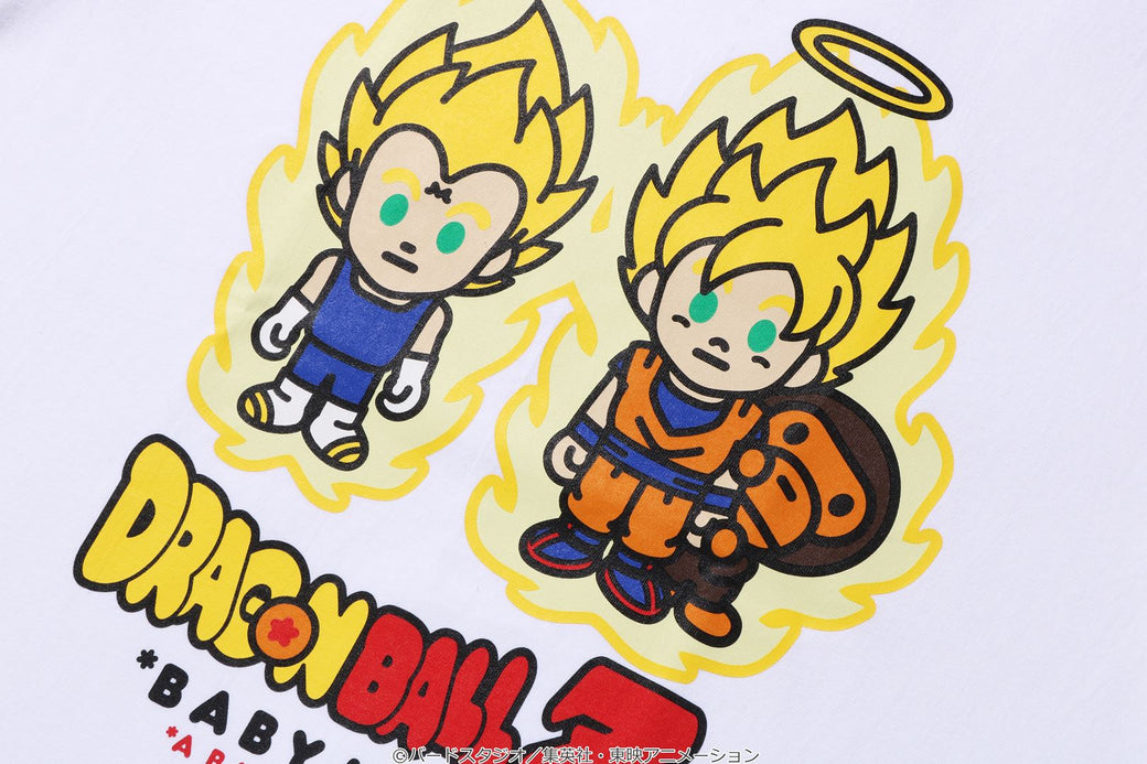 BAPE X DRAGON BALL Z SUPER SAIYAN VEGETA SON GOKU BABY MILO TEE