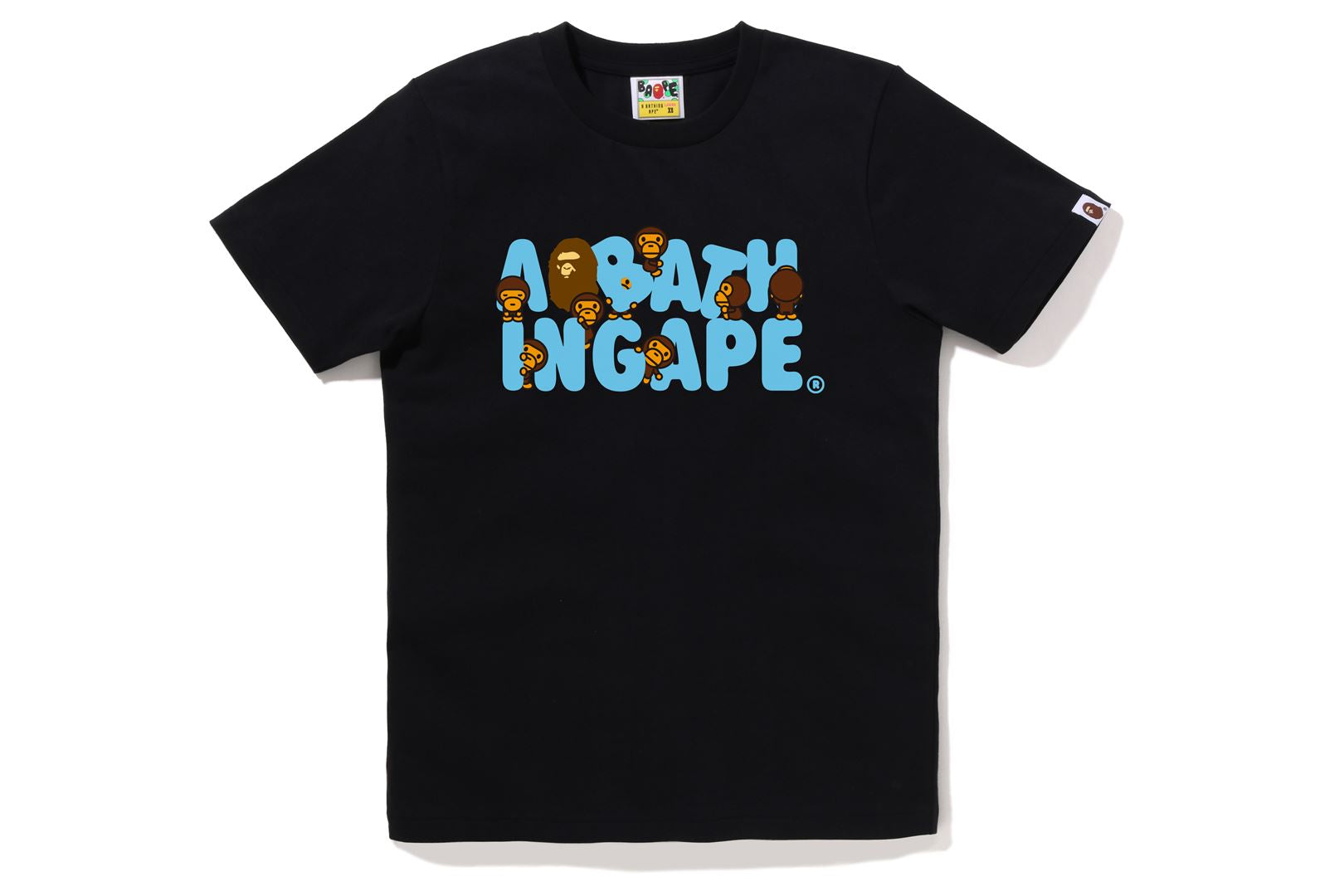 A BATHING APE エイプ Tシャツ ジップ ブラック ブルー マイロ A BATHING APE MILO TEE | bape.com