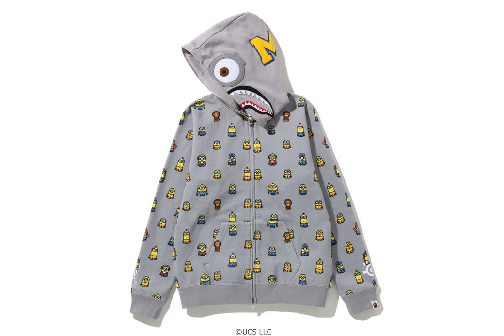 20,700円Bape shoulder shark  full zip hooded
