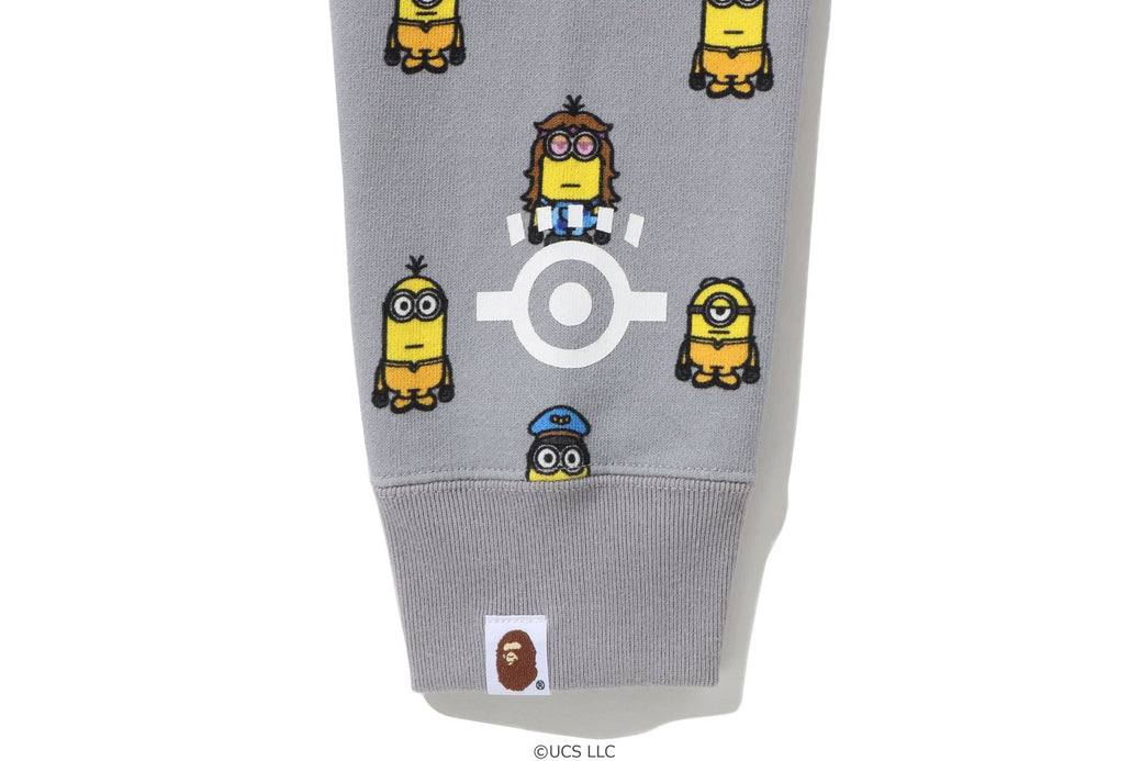 BAPE × Minions milo shark full zip hoodie Gray A Bathing Ape